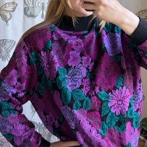 Vintage Magenta Sweater Betsey Johnson Vibes